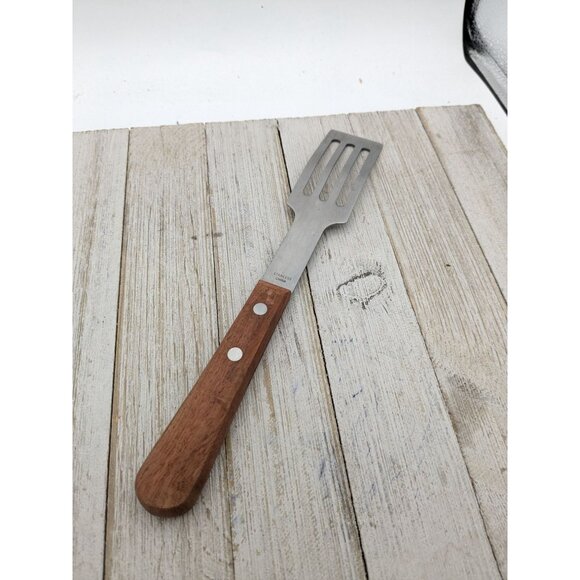 Stainless Steel Cake Brownie Spatula #1 Server Wood Handle 10" - Picture 4 of 9